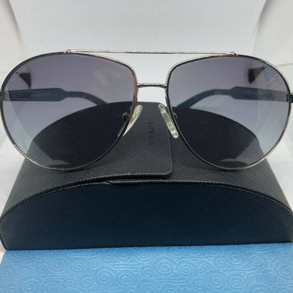 PRADA SPR 50N 1BC-3M1 SILVER / BLUE GRADIENT-Italy - Picture 1 of 12